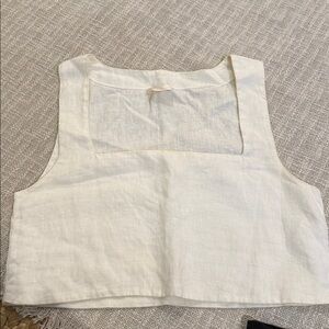 Posse White Linen Top
